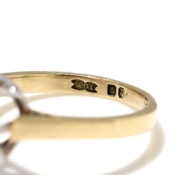 Vintage Ruby and Diamond Cluster Dress Ring in 18ct Yellow Gold