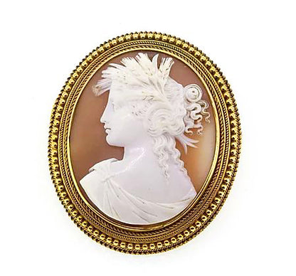 Antique Cameo Brooch, mounted in 15ct Yellow Gold