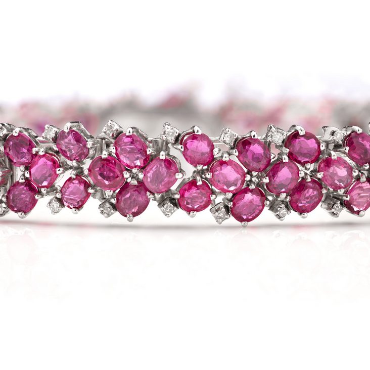 22.50ct Ruby and Diamond Bracelet