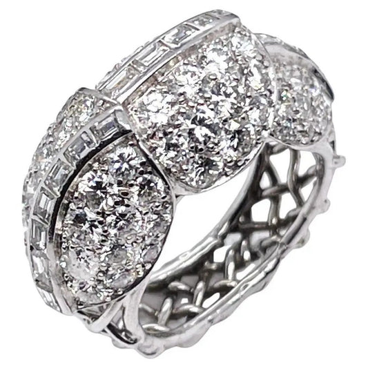 Vintage Cartier 1940s Retro 4ct Diamond Ring