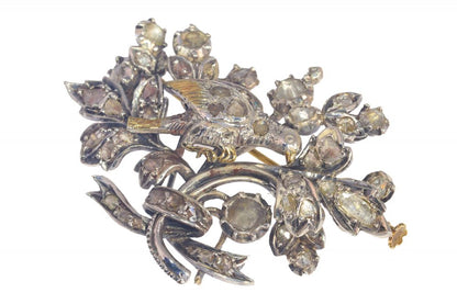 Antique Diamond Brooch with bird