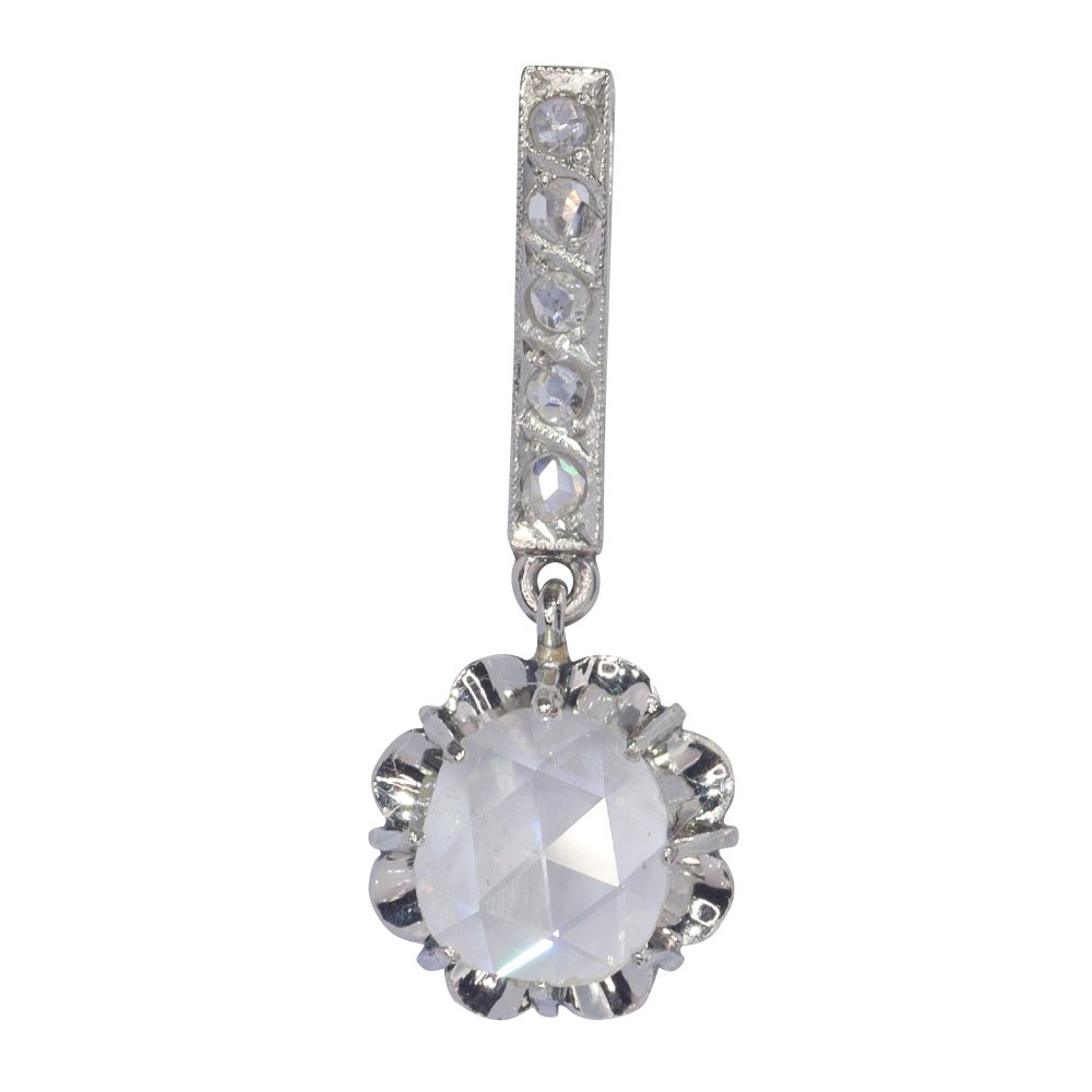 Art Deco Rose Cut Diamond Pendant