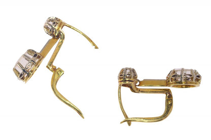 18ct Gold Diamond Drop Earrings