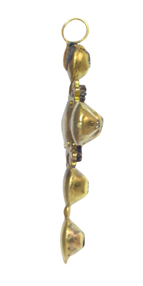 Georgian 18 Carat Yellow Gold And Diamond Cross Pendant