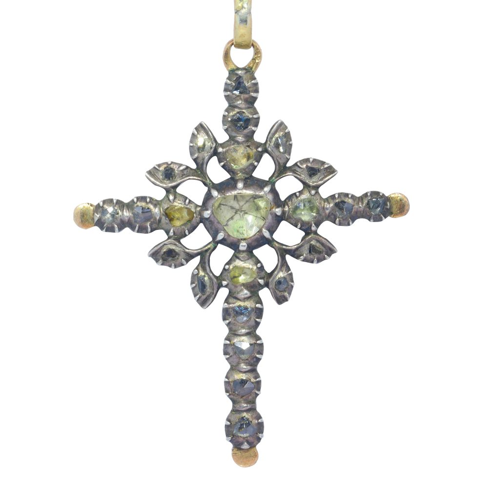 Antique Victorian Diamond Cross Pendant