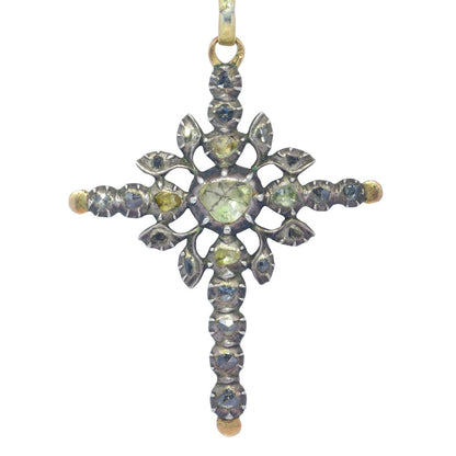 Antique Victorian Diamond Cross Pendant
