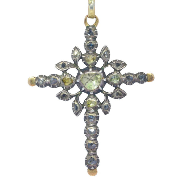 Antique Victorian Diamond Cross Pendant
