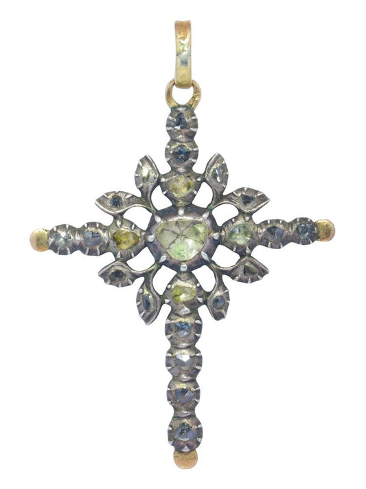 Antique Victorian Diamond Cross Pendant