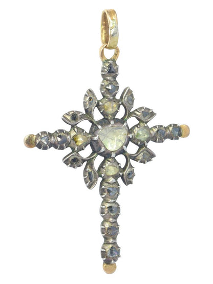 Antique Victorian Diamond Cross Pendant
