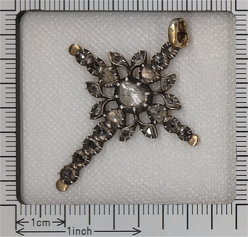 Antique Victorian Diamond Cross Pendant