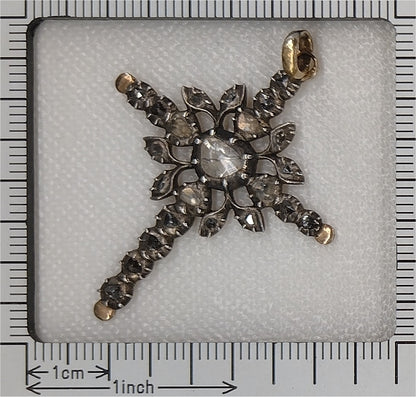 Antique Victorian Diamond Cross Pendant
