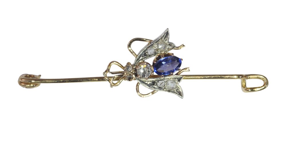 Antique Victorian Fly Bar Brooch