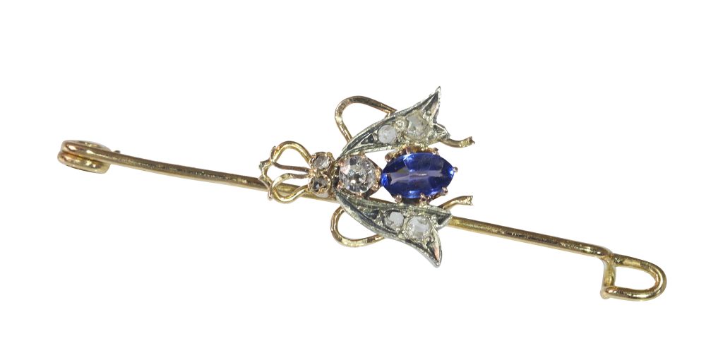 Antique Victorian Fly Bar Brooch