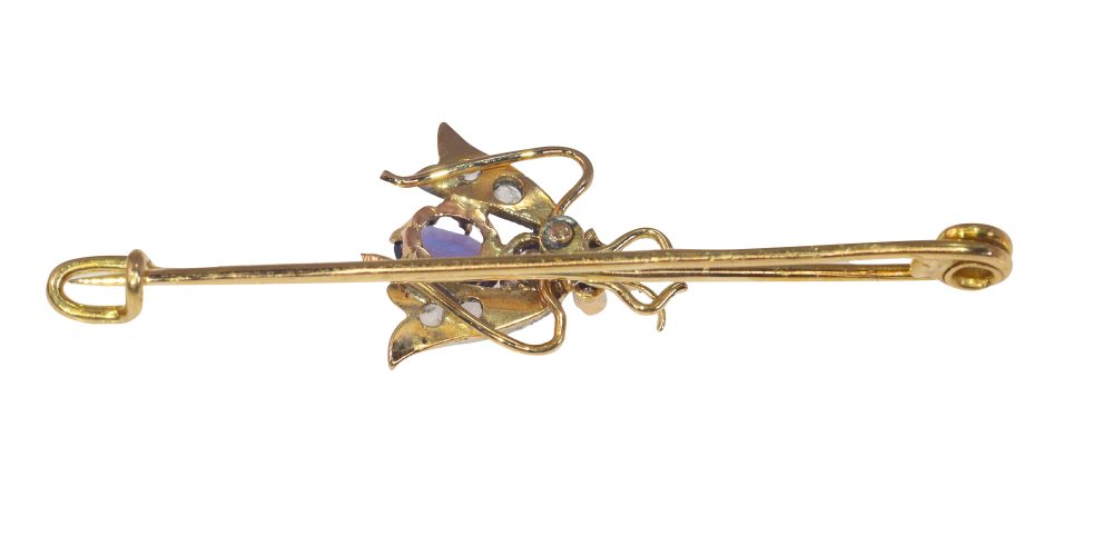 Antique Victorian Fly Bar Brooch