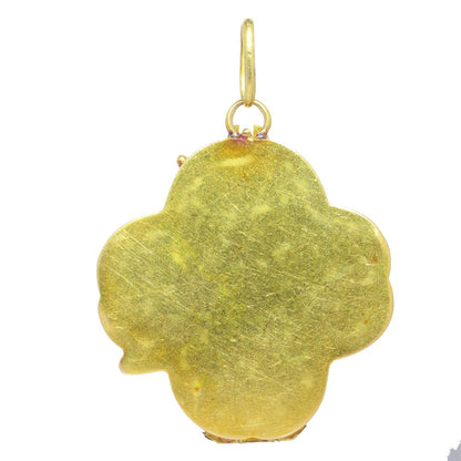 Art Nouveau Antique Four Leaf Clover Locket Pendant