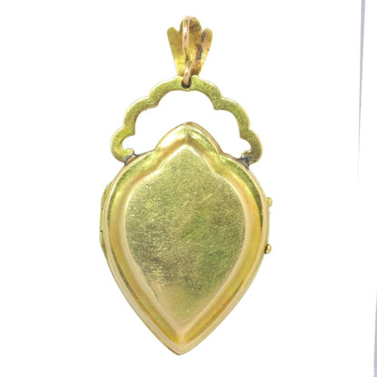 Antique Victorian Enamel and Pearl Pendant Locket