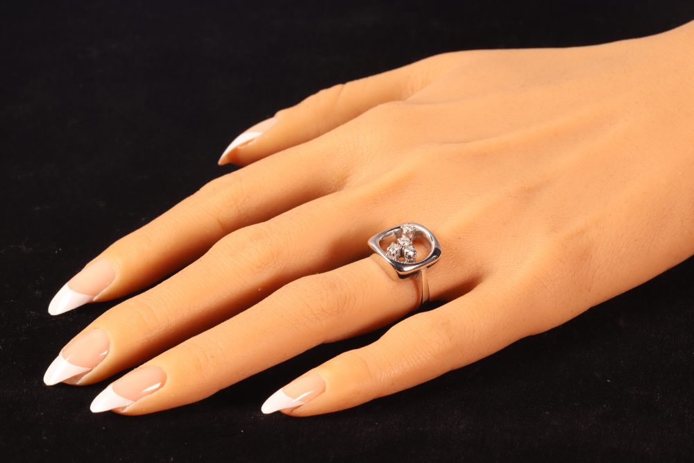 Vintage Diamond Set Square Ring