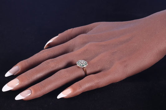 Art Deco Antique Diamond Target Ring