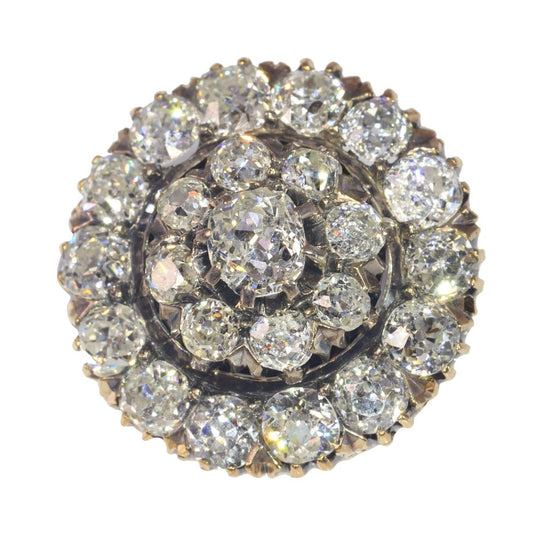 Antique Victorian 5cts Old Cut Diamond Brooch