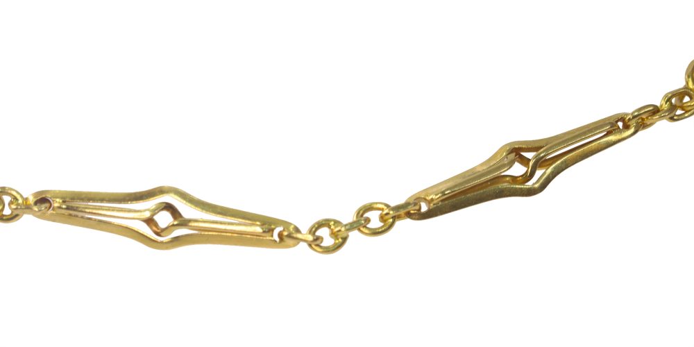 Antique Victorian Fancy Link Gold Guard Chain