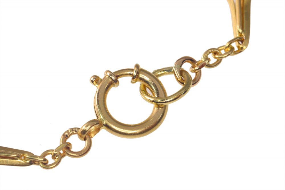 Antique Victorian Fancy Link Gold Guard Chain