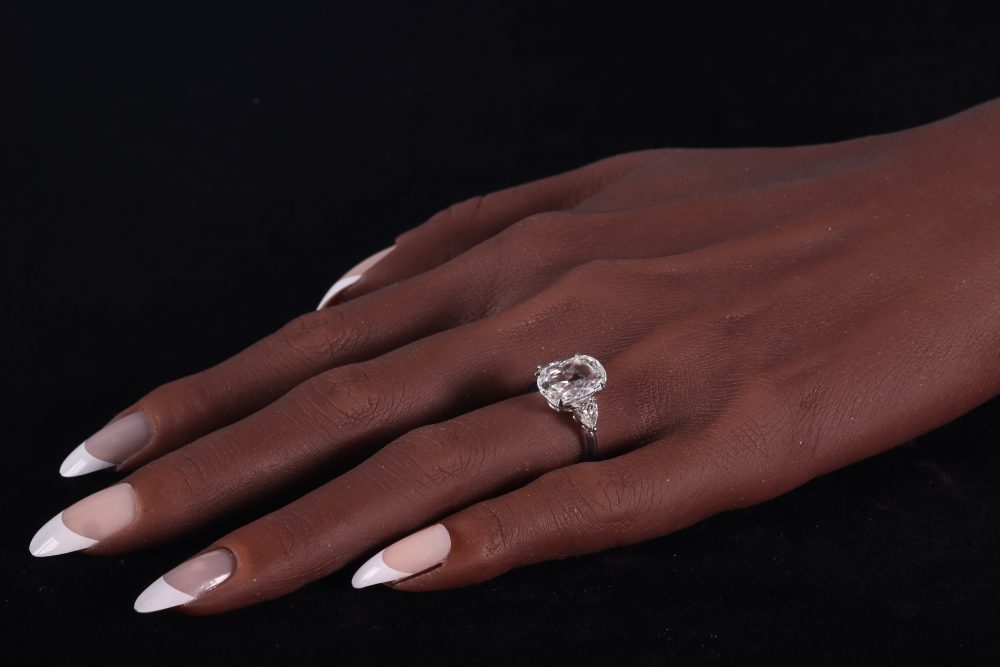 Vintage 4.73ct Old Oval Brilliant Cut Diamond Engagement Ring