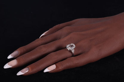 Vintage 4.73ct Old Oval Brilliant Cut Diamond Engagement Ring