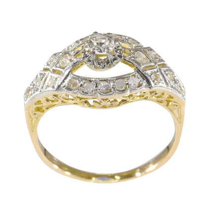Art Deco Antique Old Cut Diamond Ring