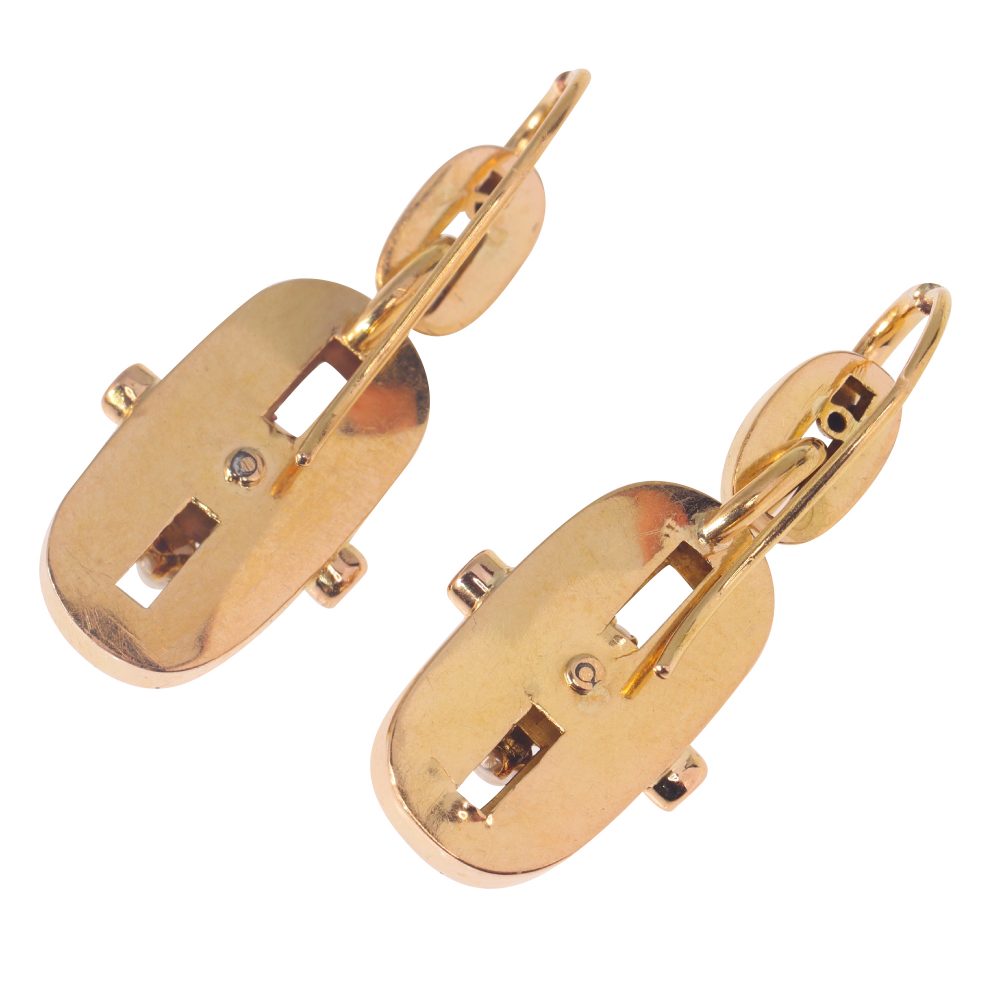 Victorian Antique Chain Gold Drop Earrings