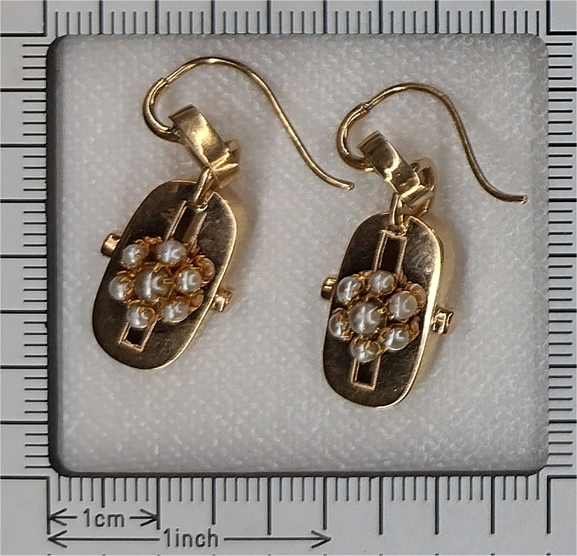 Victorian Antique Chain Gold Drop Earrings