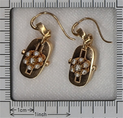 Victorian Antique Chain Gold Drop Earrings