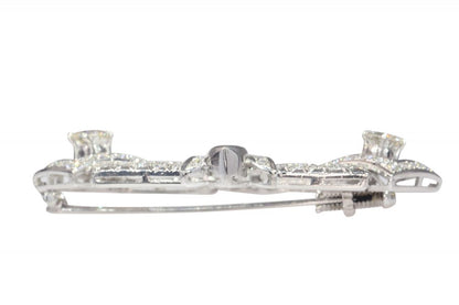 Vintage 4.70ct Diamond Rectangular Brooch