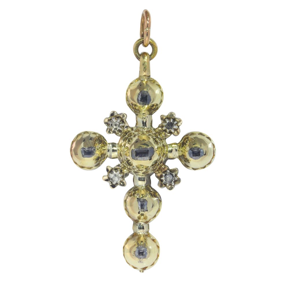Georgian diamond cross pendant.