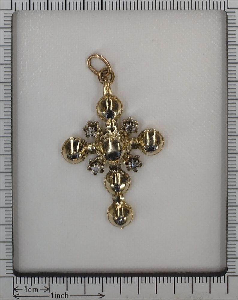 Georgian Diamond Cross Pendant
