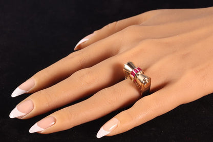 Vintage Retro 18ct Gold Bow Ring