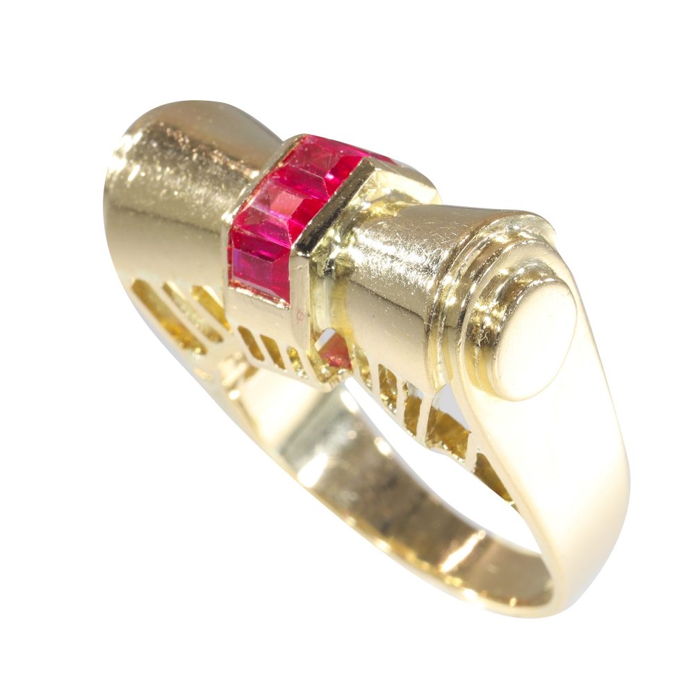 Vintage Retro 18ct Gold Bow Ring