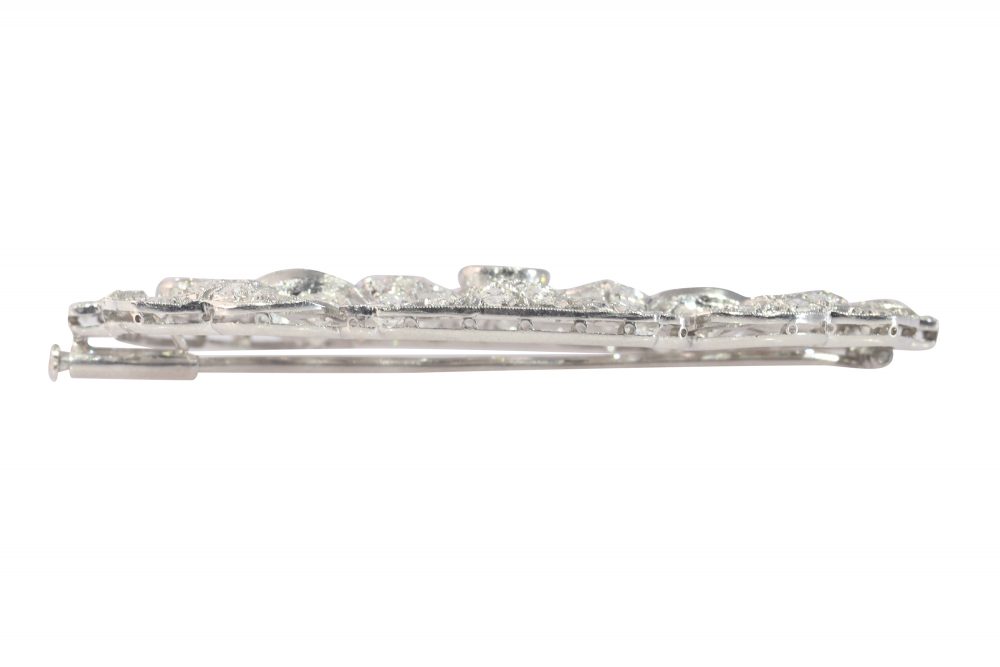 Art Deco Antique 7.40ct Diamond Brooch