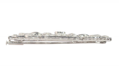 Art Deco Antique 7.40ct Diamond Brooch