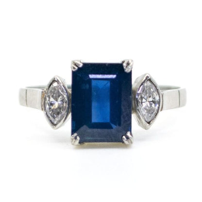 Vintage Sapphire and Diamond Ring