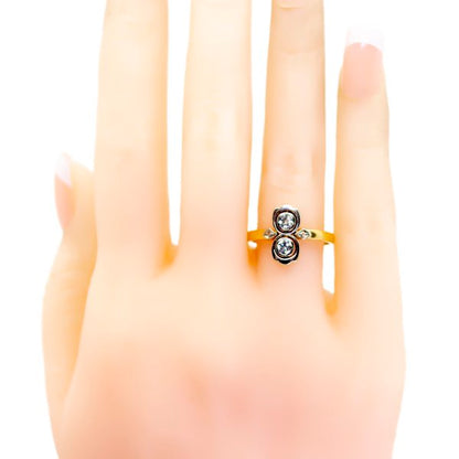 Antique Art Deco Two Stone Diamond Ring