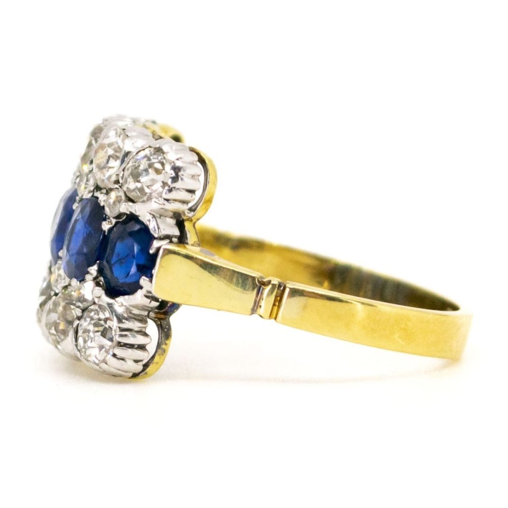 Antique Victorian Sapphire and Diamond Ring