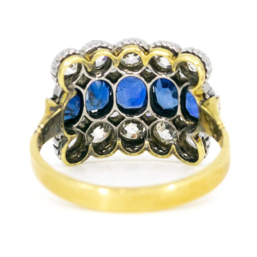Antique Victorian Sapphire and Diamond Ring