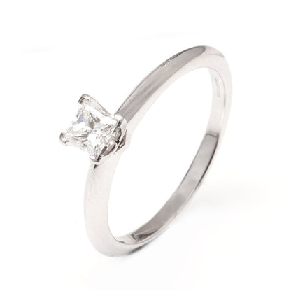 Tiffany and Co Princess Cut Diamond Solitaire Engagement Ring