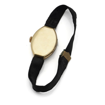 Antique Art Deco Vertex 18ct Gold Manual Watch with Diamonds, Circa 1919