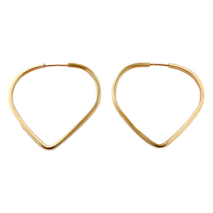 Rounded Triangular Hoop Earrings
