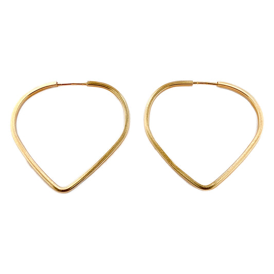 Rounded Triangular Hoop Earrings