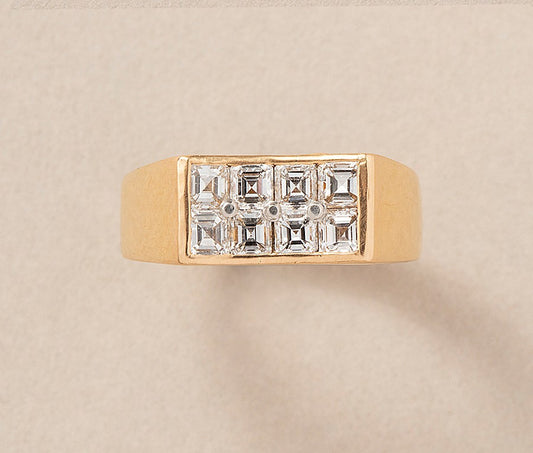 Modern Oscar Heyman 18ct Gold & Diamond Ring