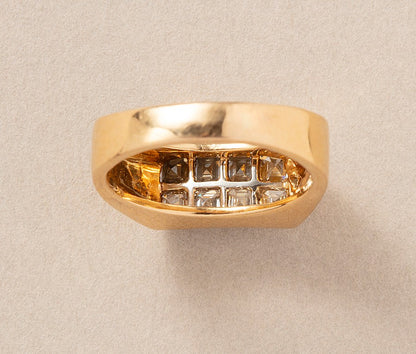 Modern Oscar Heyman 18ct Gold & Diamond Ring