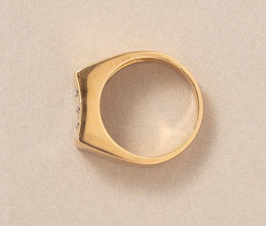 Modern Oscar Heyman 18ct Gold & Diamond Ring