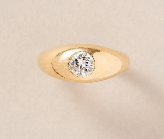 Modern Cartier 18ct Gold 0.85ct Diamond Ring